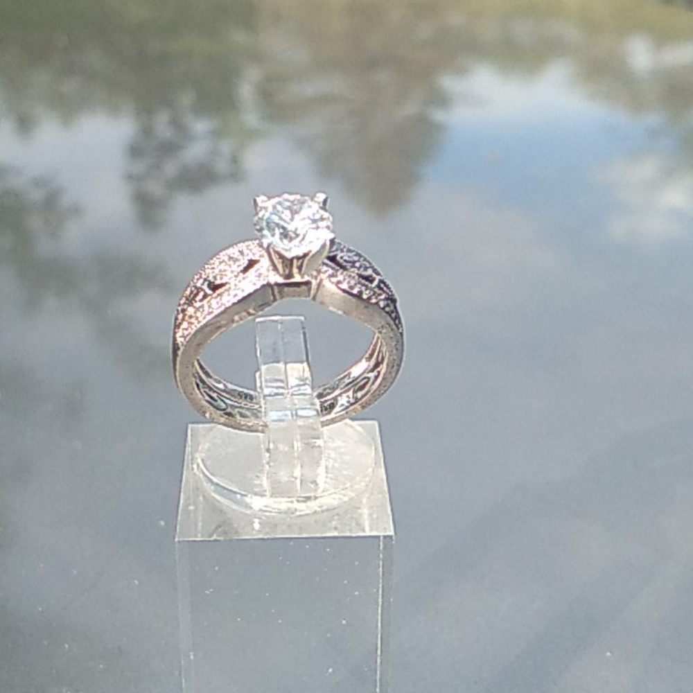 2ctw cubic zirconia wedding set